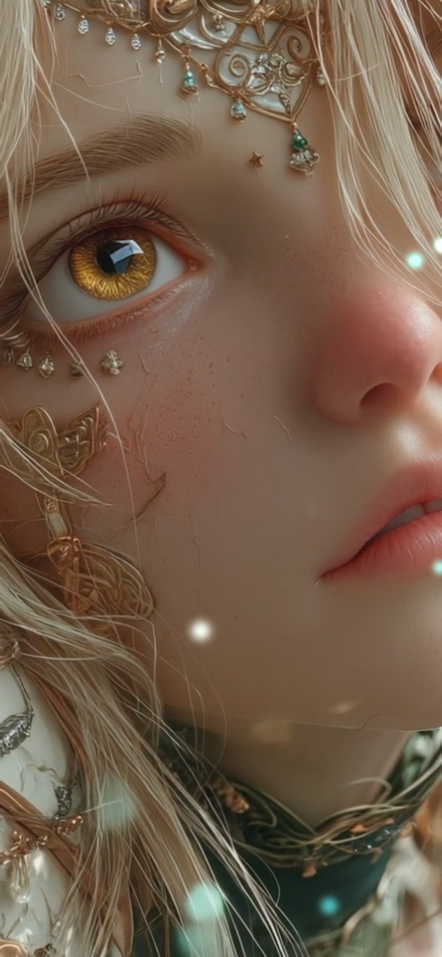 4K金发精灵少女