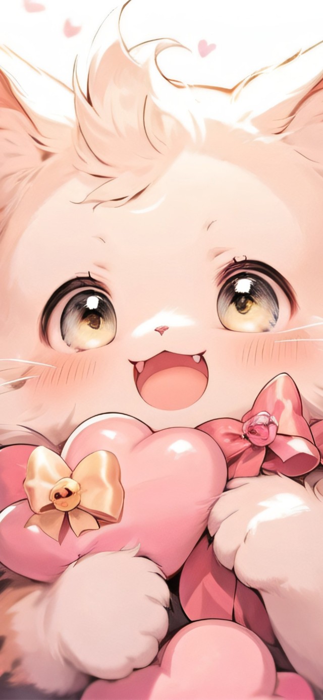 可爱的爱心猫咪