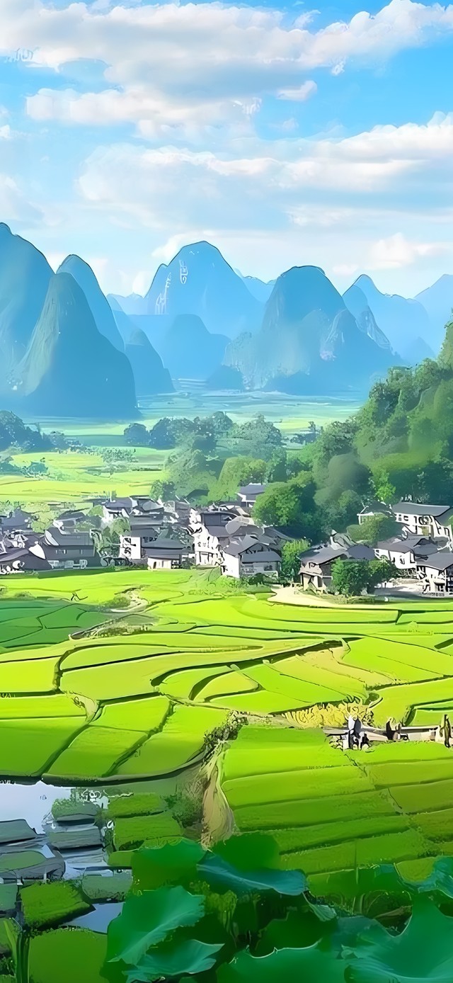 唯美的山川田园