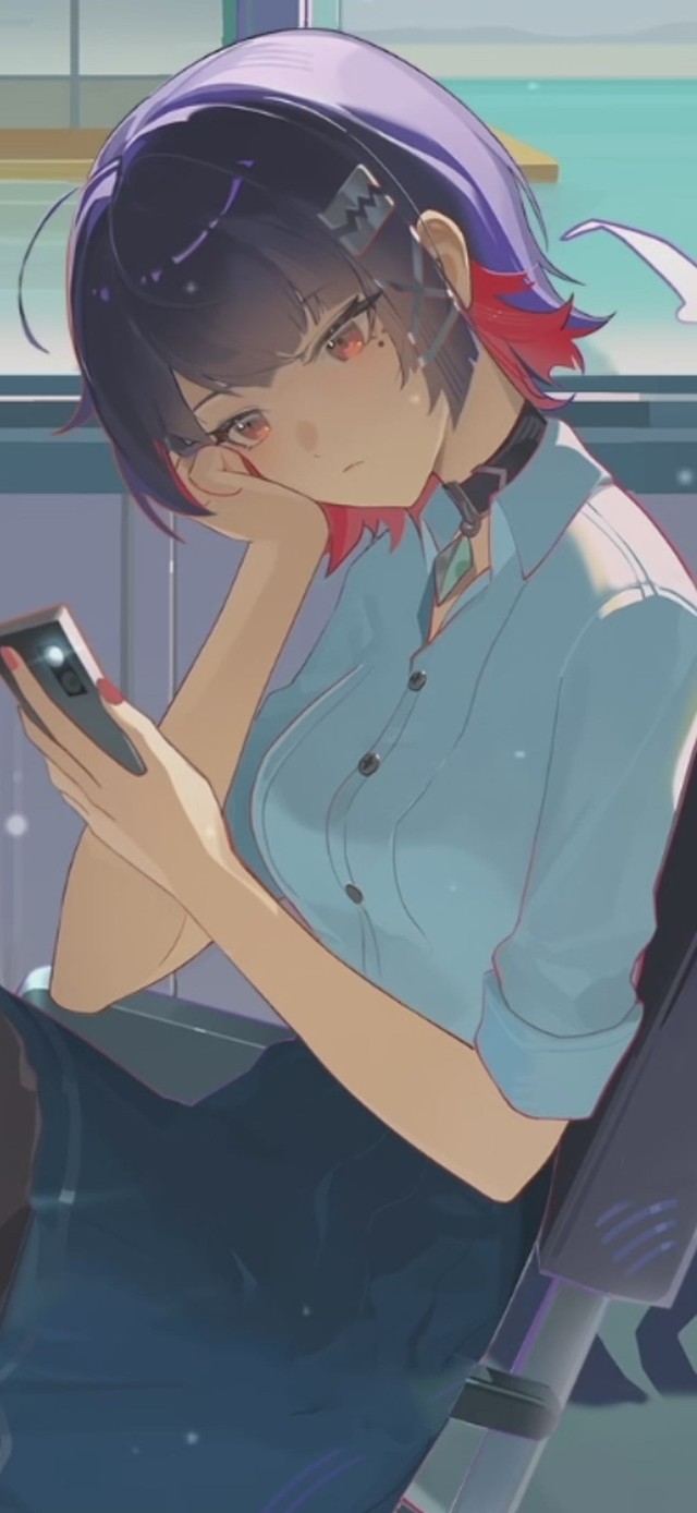 在公交车上的艾莲