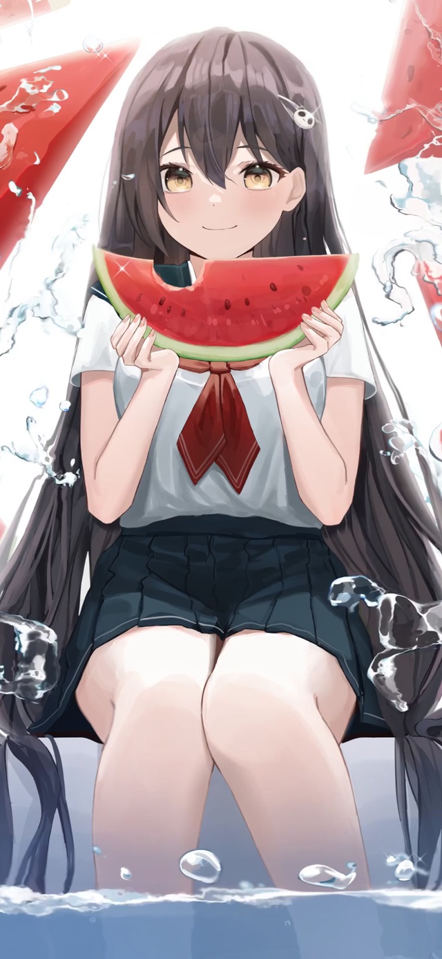 西瓜泳池派对美少女