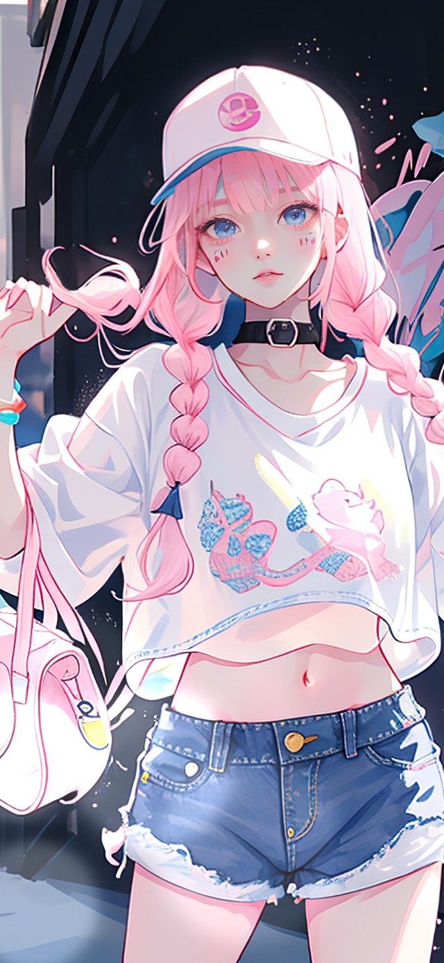 4K二次元涂鸦少女