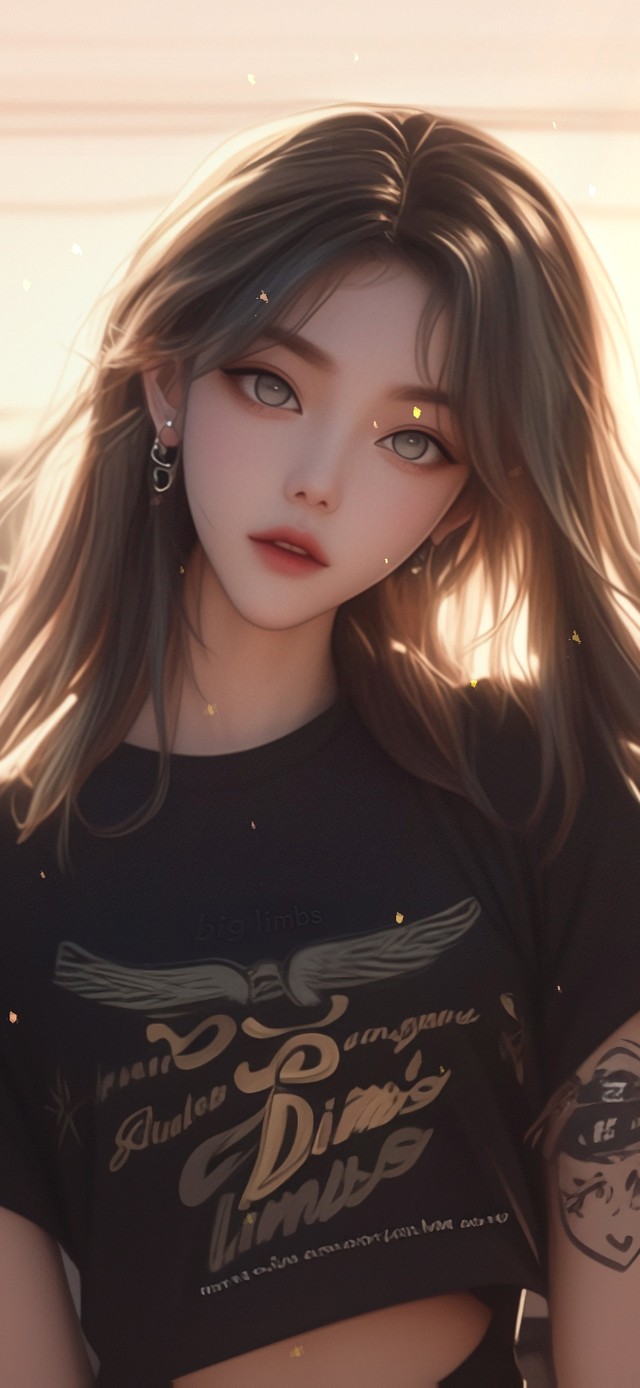 天台夕阳少女