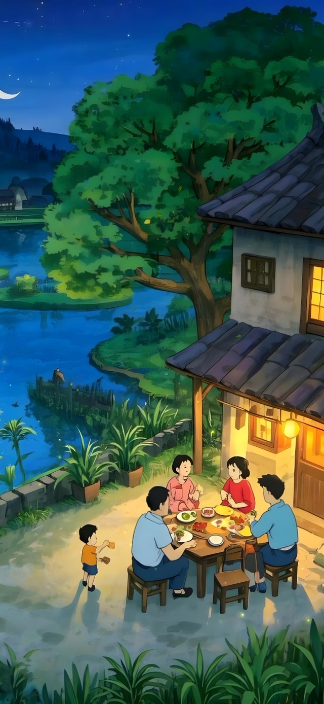 童年记忆中的农村晚饭时光