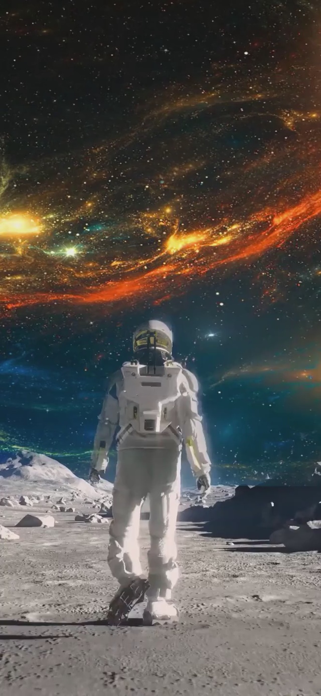 太空人漫步星云宇宙