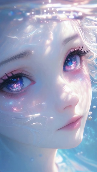 水下眼睛里有星星