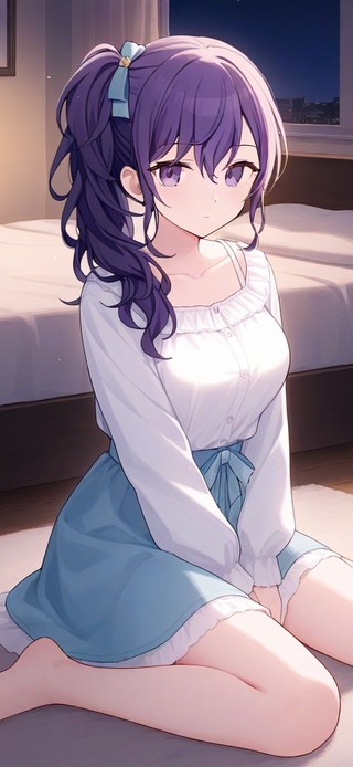唯美紫发少女