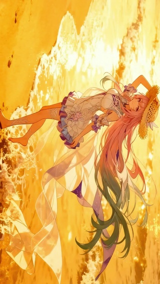 夕阳海边的昔涟