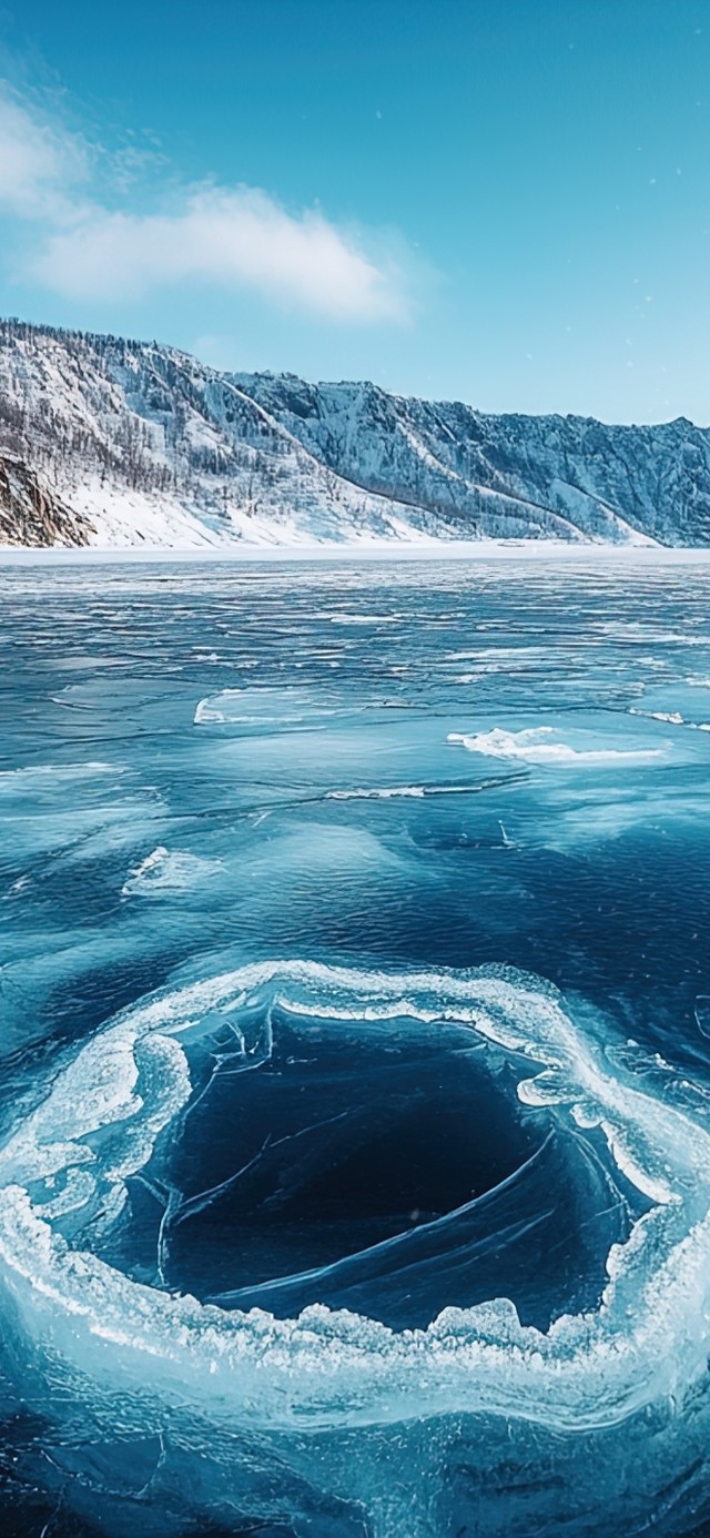 冬季贝加尔湖冰面