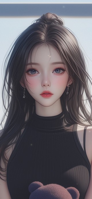 可爱黑衣少女
