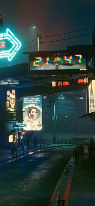 赛博朋克街道夜