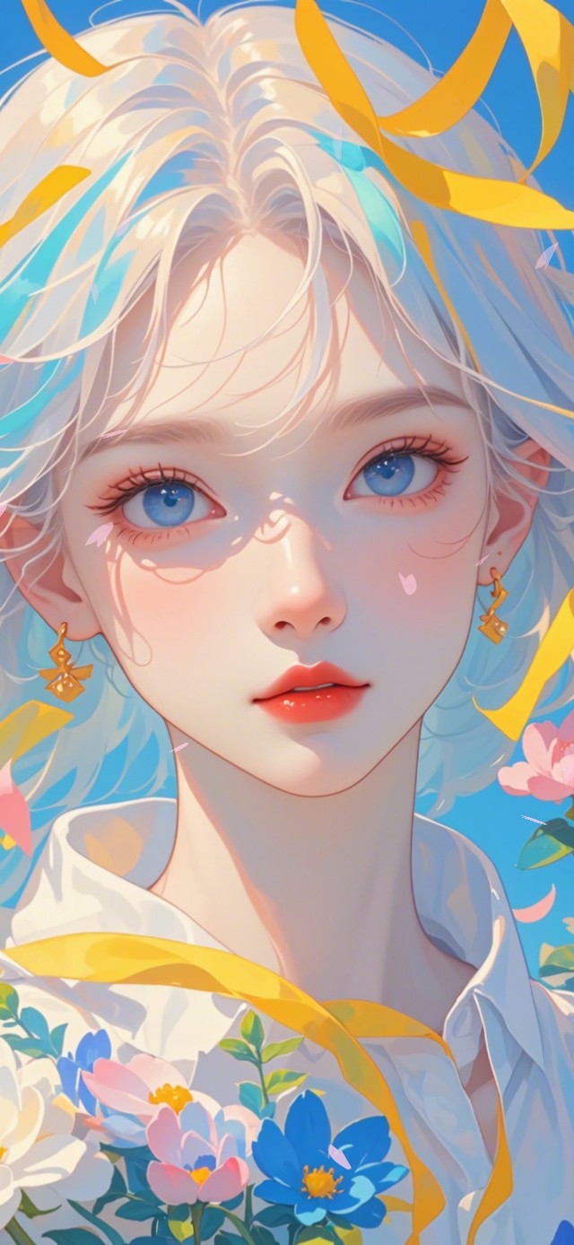 4K 绚烂花间女孩