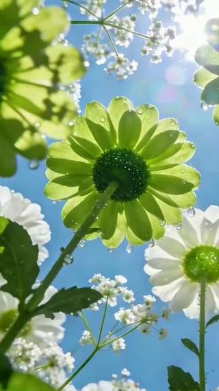 阳光下花朵