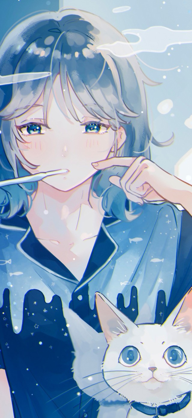 4K唯美治愈洗漱少女