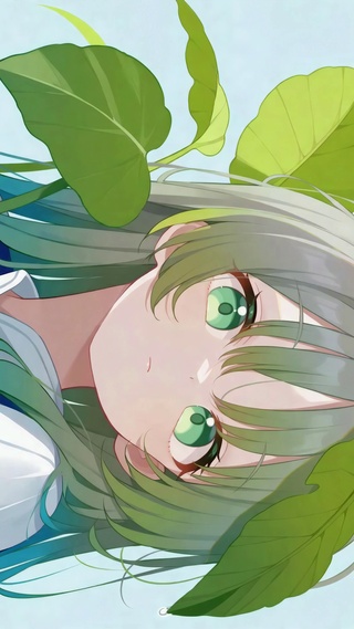 清新绿叶美少女