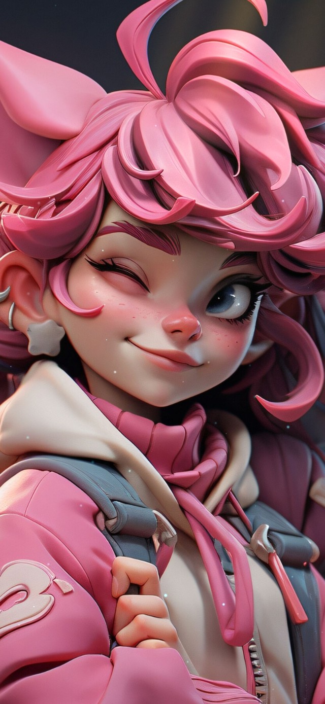 高清3D卡通Ai模型壁纸