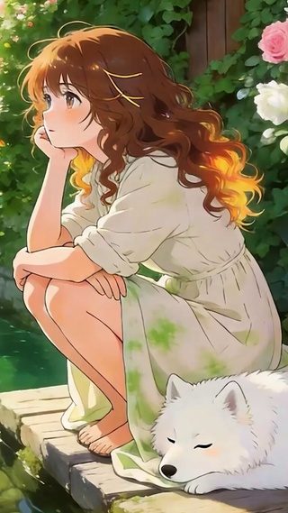 女孩与萌宠