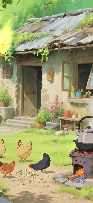 葡萄藤下的乡村生活