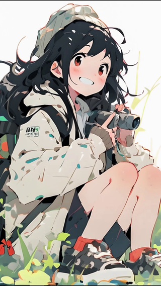 拍照女孩