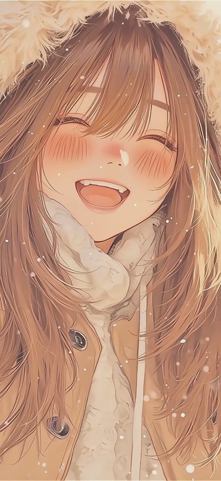 冬日暖阳下的少女