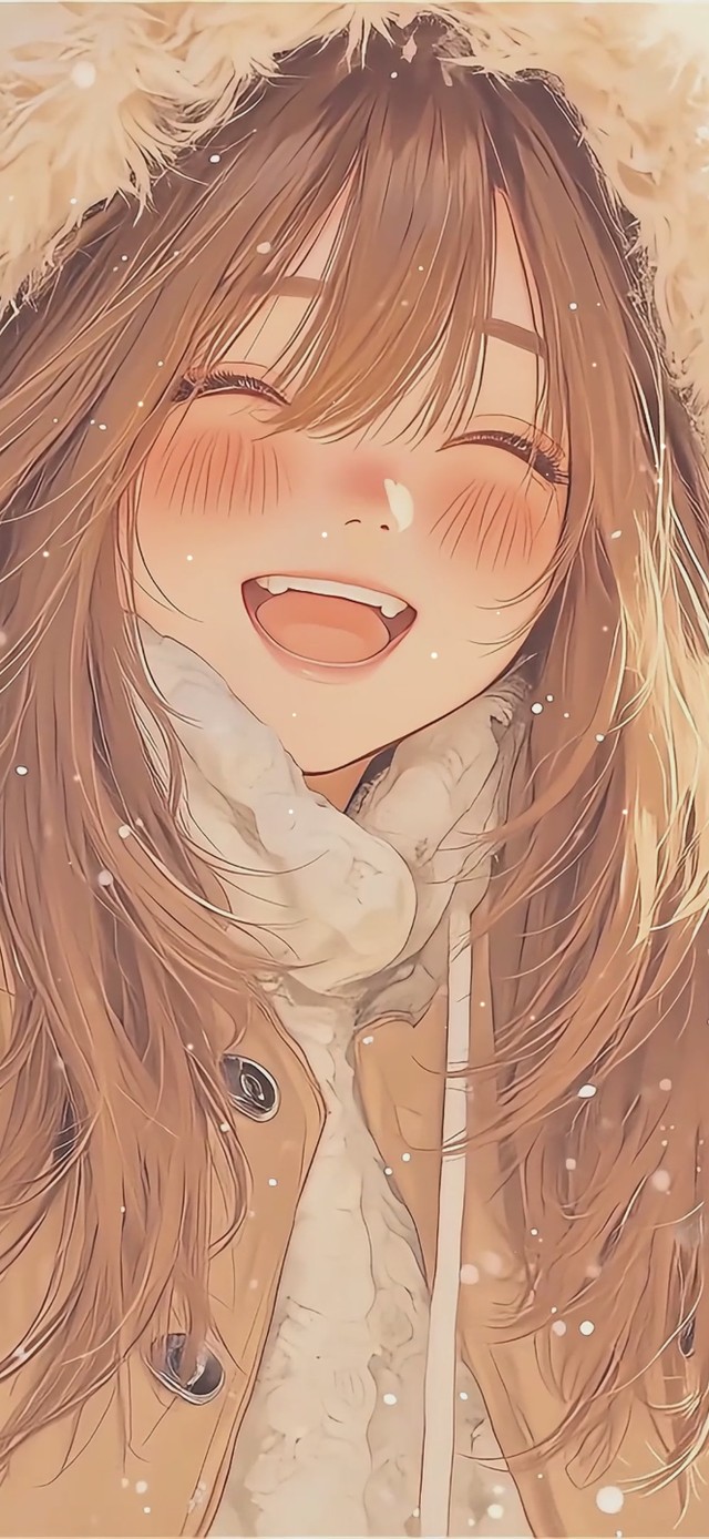 冬日暖阳下的少女