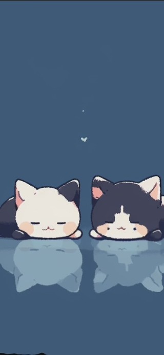 猫猫照镜子
