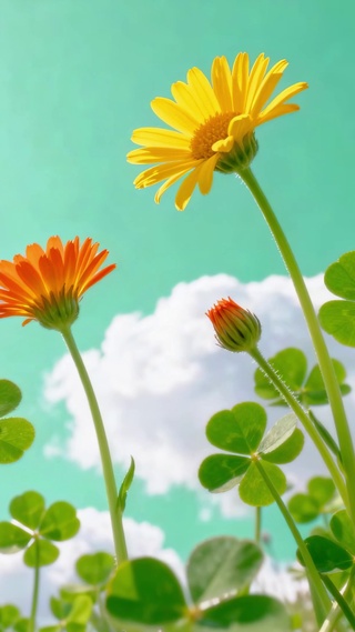 晴空花海