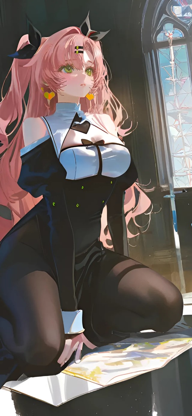 妮可·德玛拉-黑丝修女制服美女