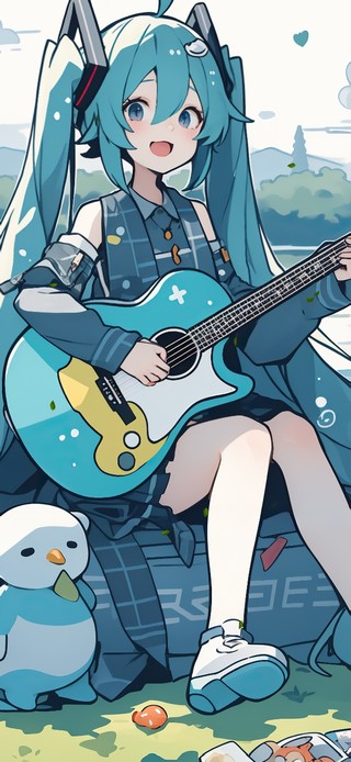 动漫女孩初音miku