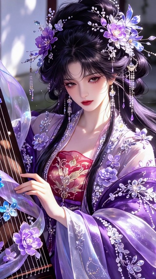 紫衣古风女