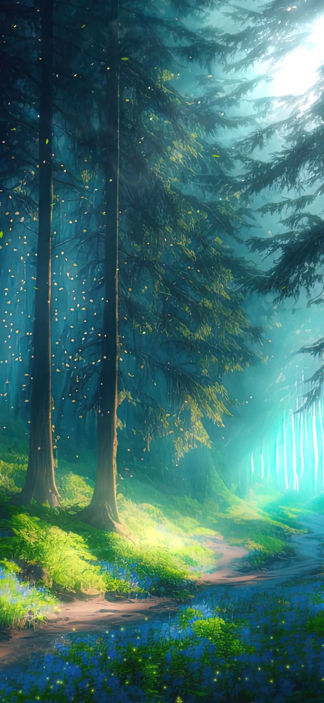 治愈森林小路阳光鸟鸣