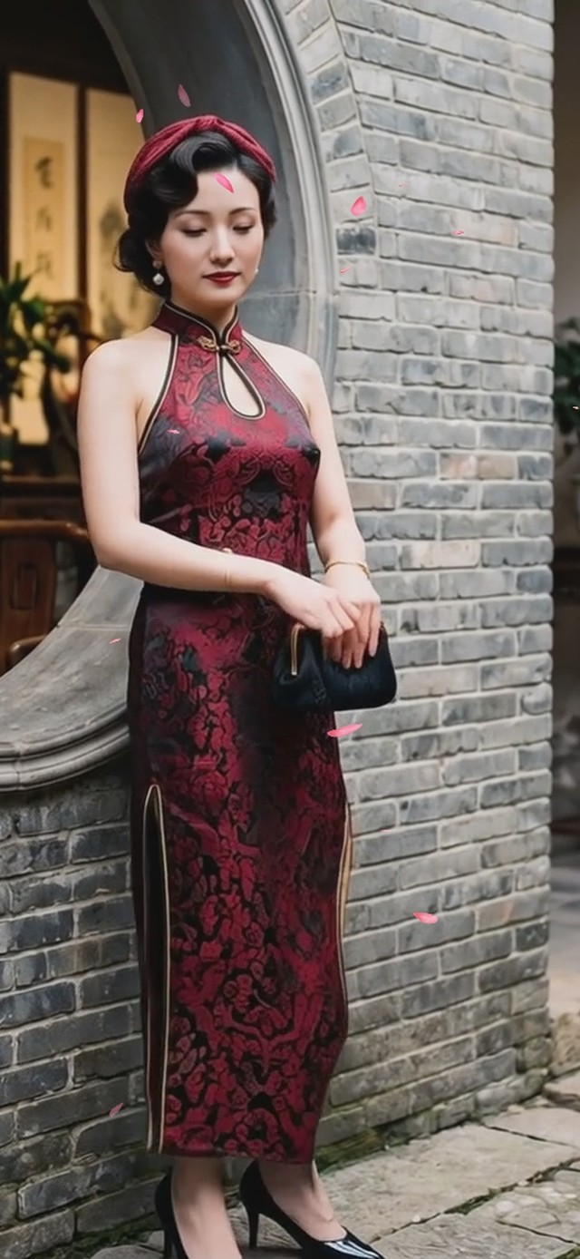 她站在那里很动人