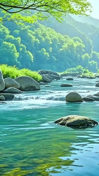 山间小溪4K