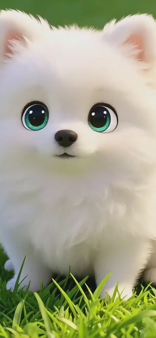 可爱小白狗