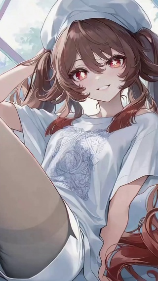 窗边休闲双马尾美少女胡桃