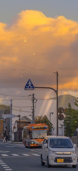 4K唯美治愈日式城市夏空