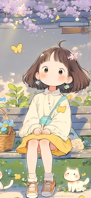 树下女孩