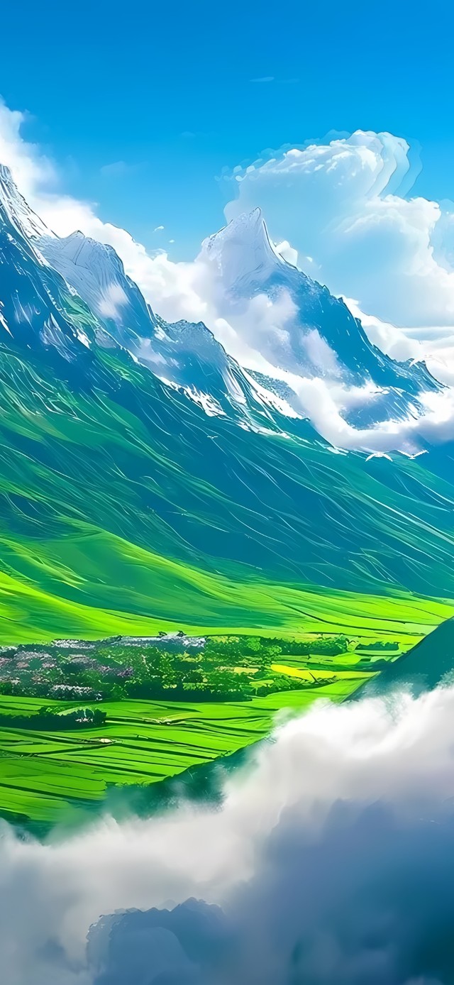 远处的青山云海