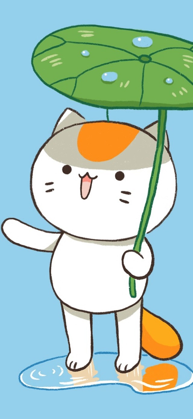 下雨小猫可爱动态壁纸