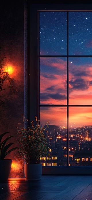 夕阳城市风景