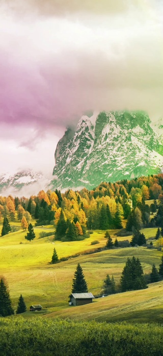 绿色护眼-雪山之下