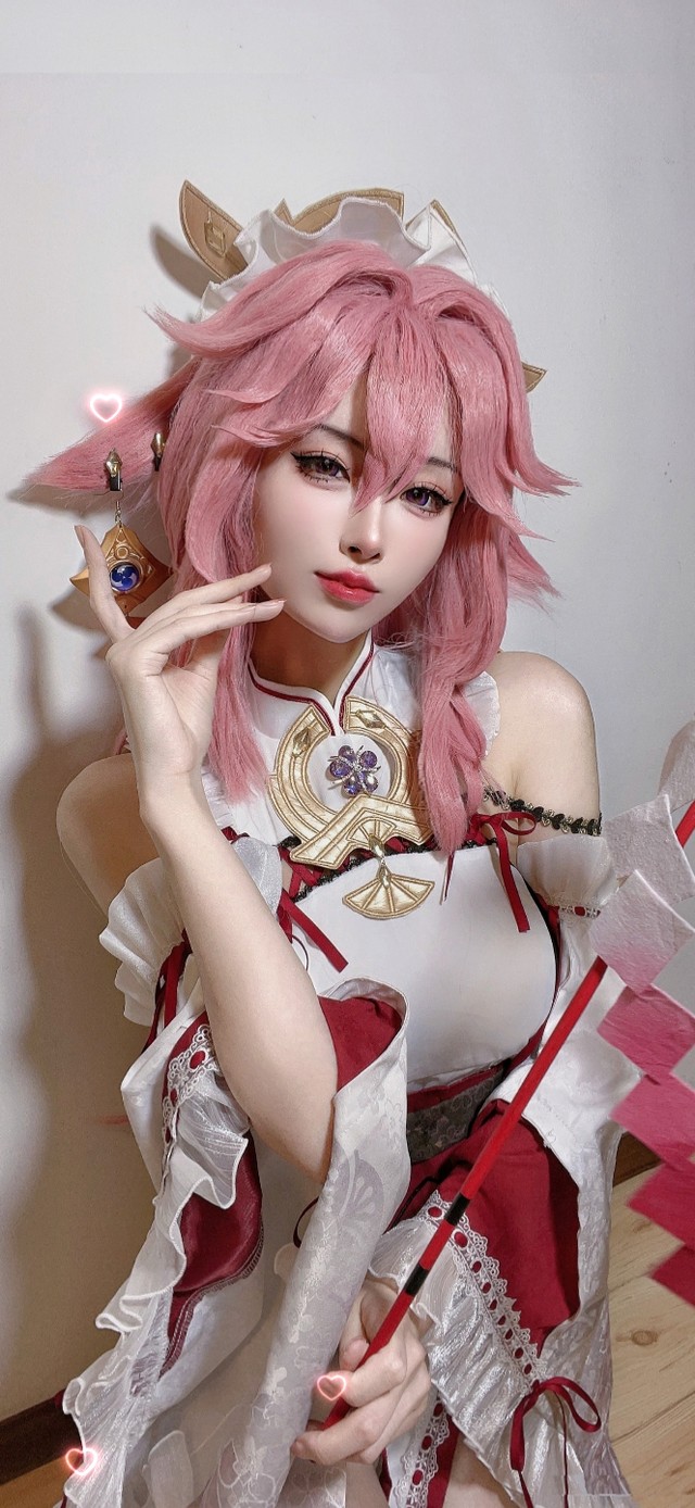 原神甘雨八重神子cos4合一