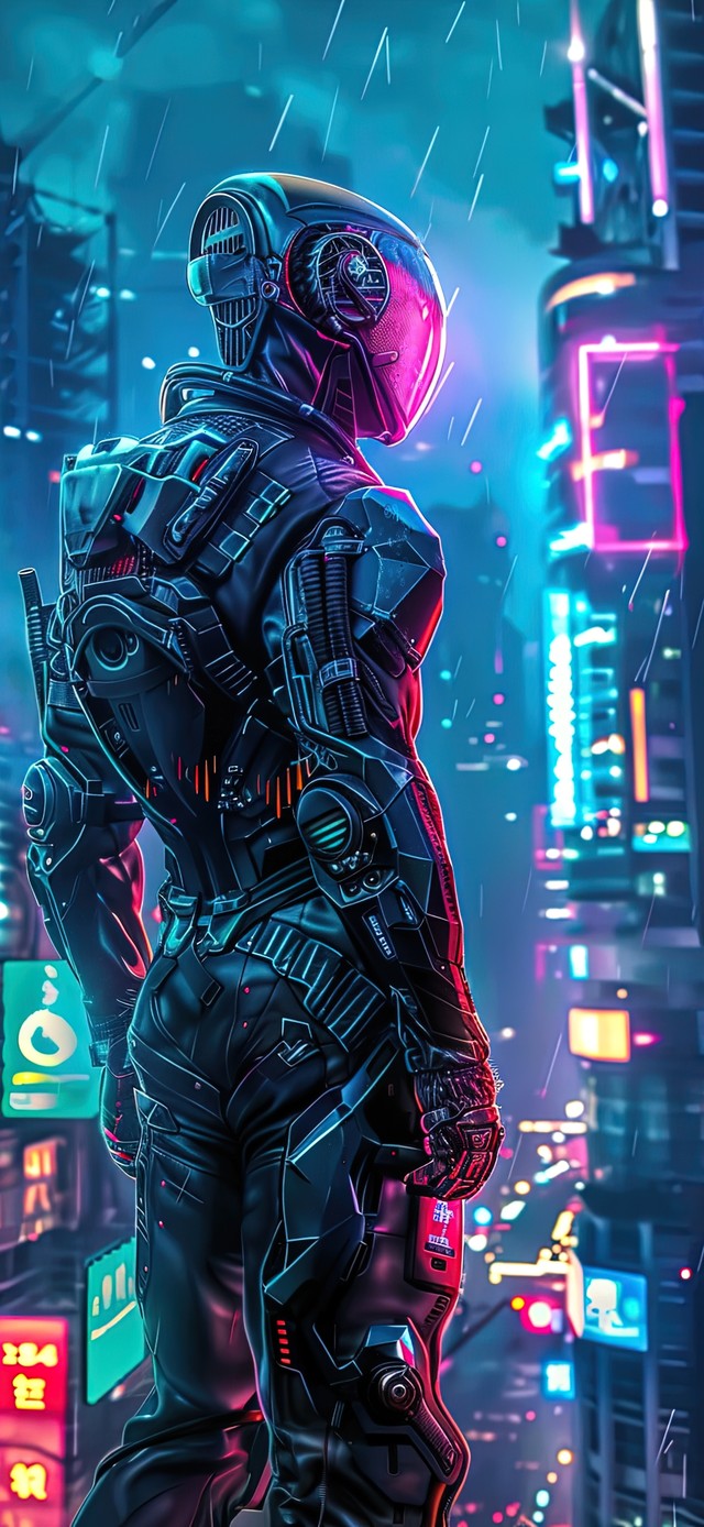 雨天赛博机甲战术小队