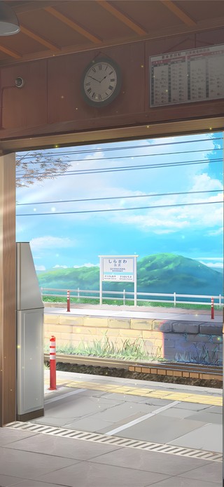 4K唯美治愈日式车站早晨