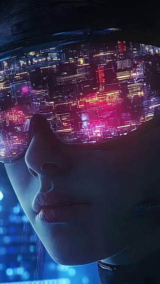 科技科幻炫酷女孩
