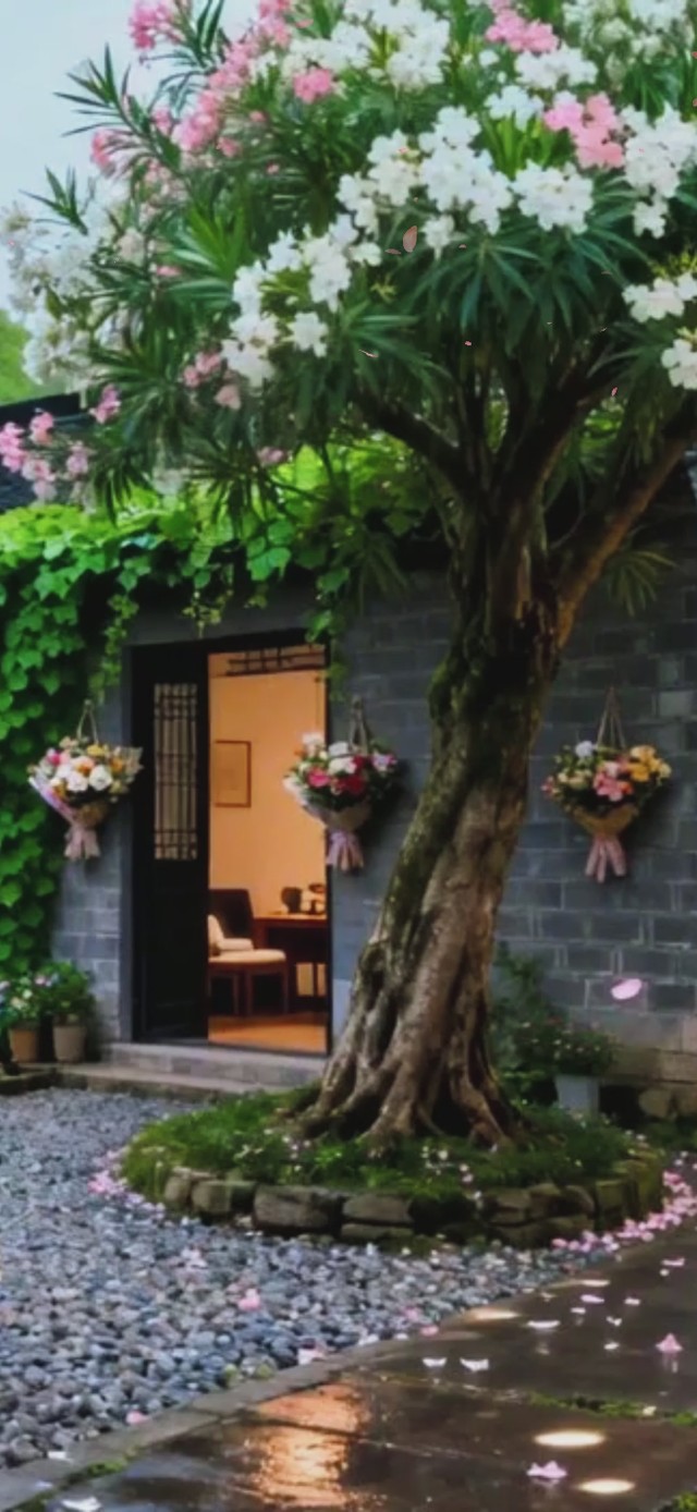 雨后小院
