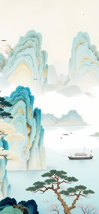 水墨风山水