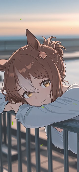 唯美午后湖边少女