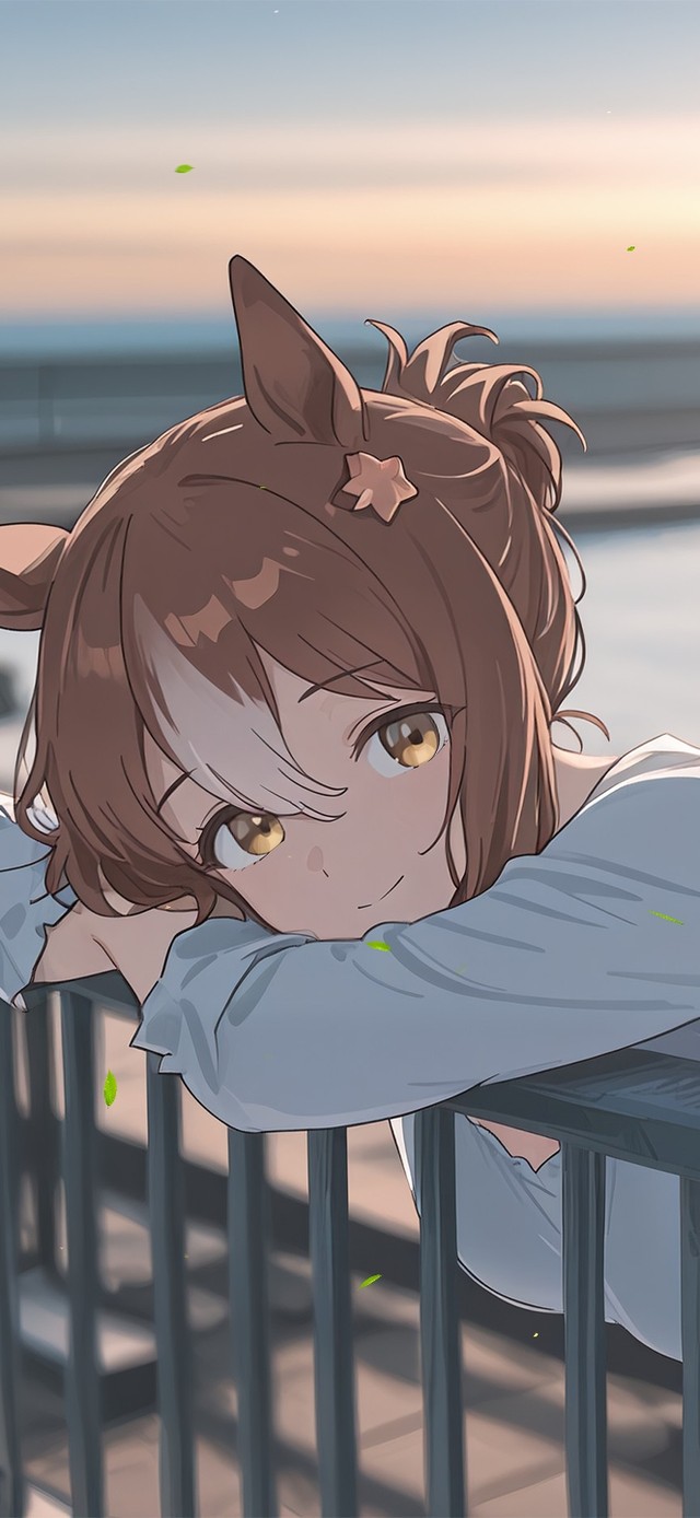 唯美午后湖边少女