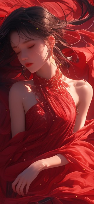 4K 红衣古风美女系列 12